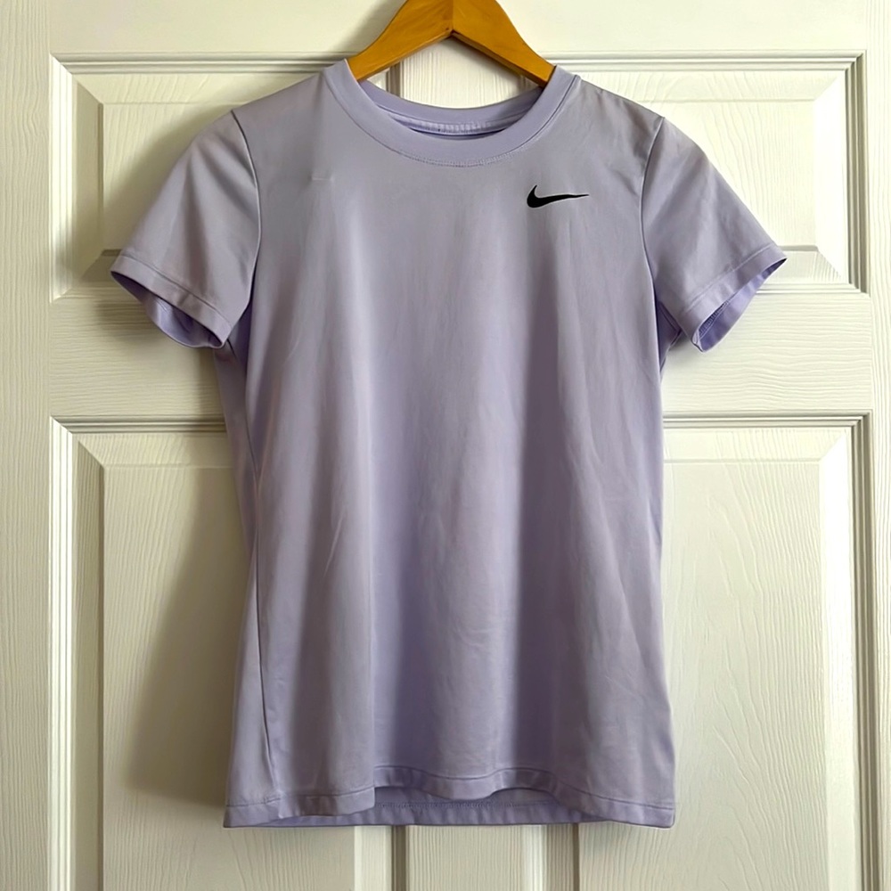 Nike purple athletic shirt.